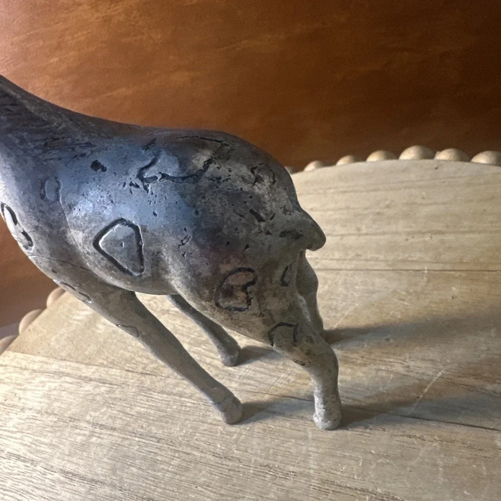 Vintage 1960's Pewter giraffe - Minature 6-3/4